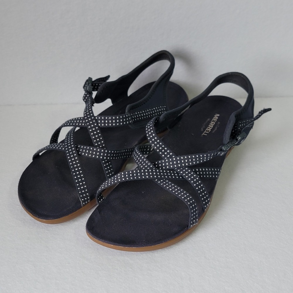 Merrell Women's Size 10 District Muri Lattice Navy Strappy Sandals J90552